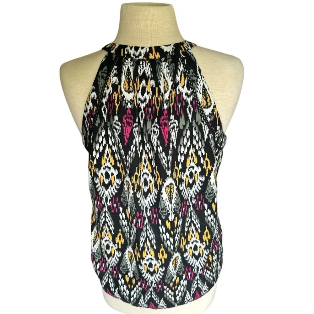 Loft Linen Blend Breathable Sleeveless Halter Top Size Medium - Picture 3 of 9